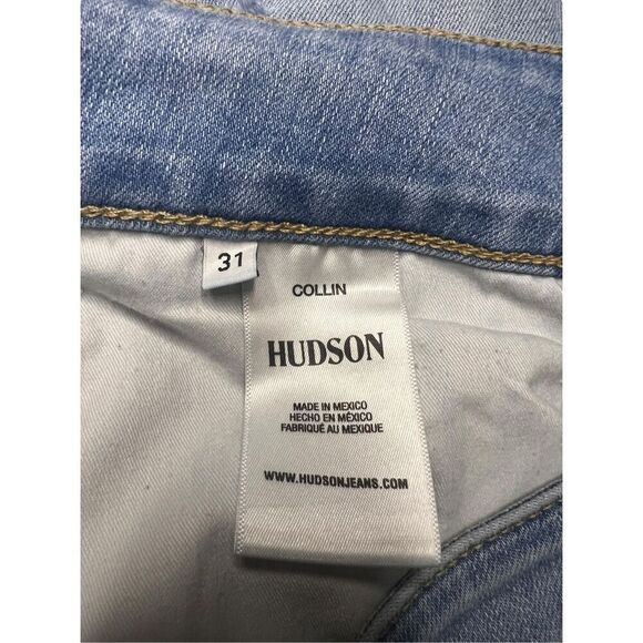 Hudson Women’s 31 Jeans Collin Midrise Bootcut Medium Wash Stretch Crop Denim - Picture 9 of 9